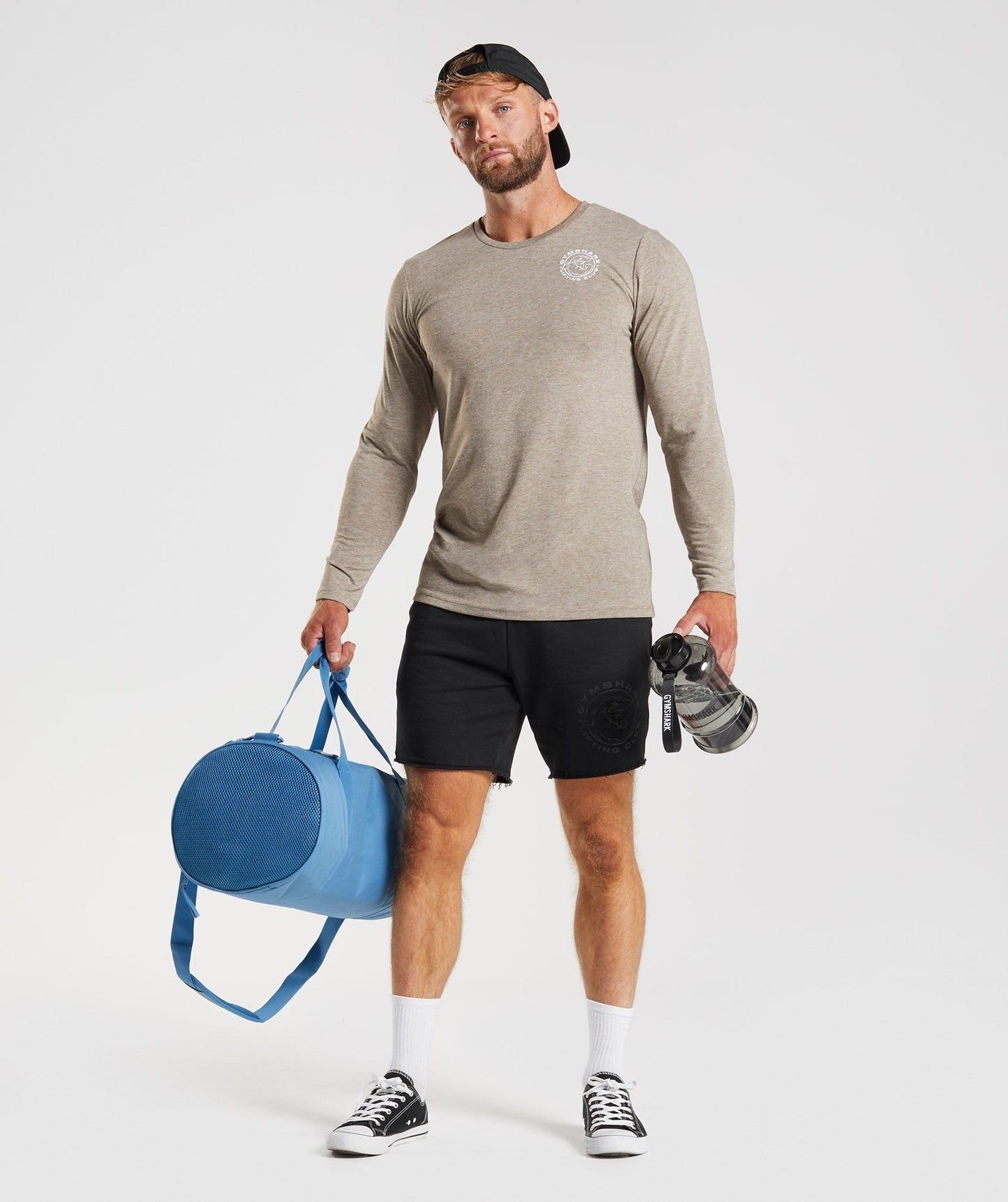 Gymshark Legacy Long Sleeve T-Shirt - Limestone Marl
