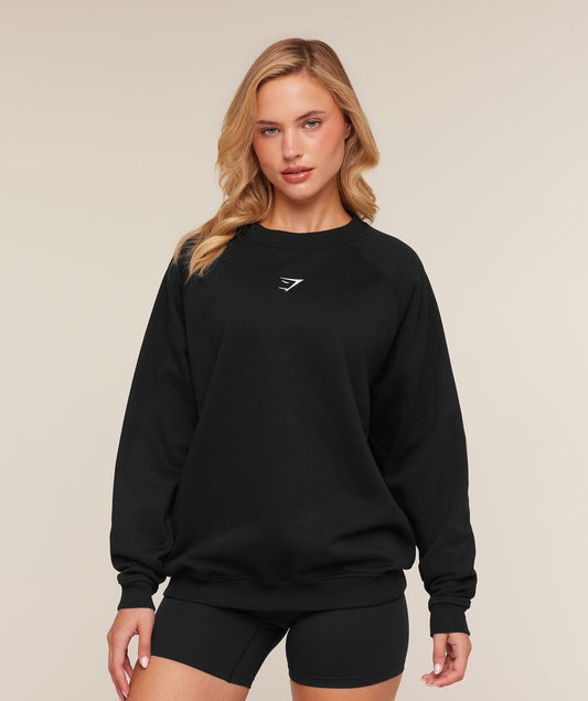 Gymshark Training Oversized Fleece Sweatshirt - Black