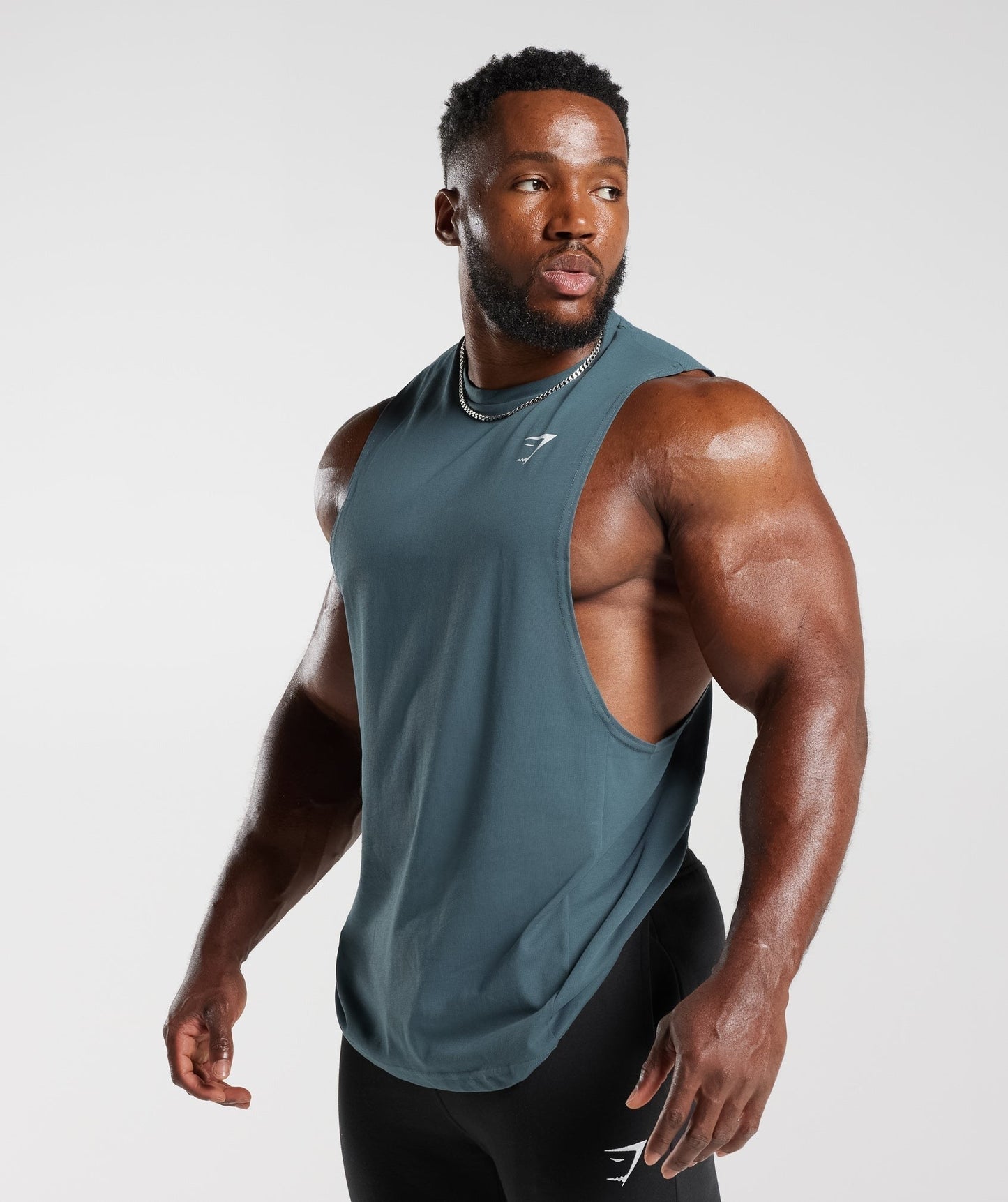 Gymshark React Drop Arm Tank - Denim Teal