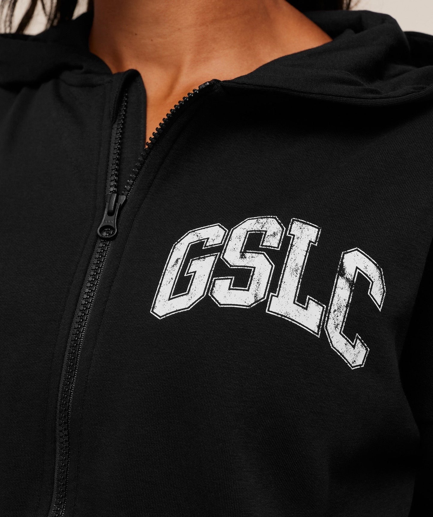 Gymshark GSLC Graphic Zip Up Hoodie - Black