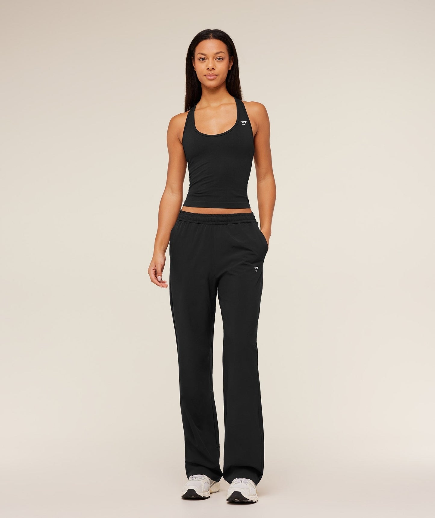 Gymshark Training Everyday Woven Straight Leg Tall Pants - GS Black