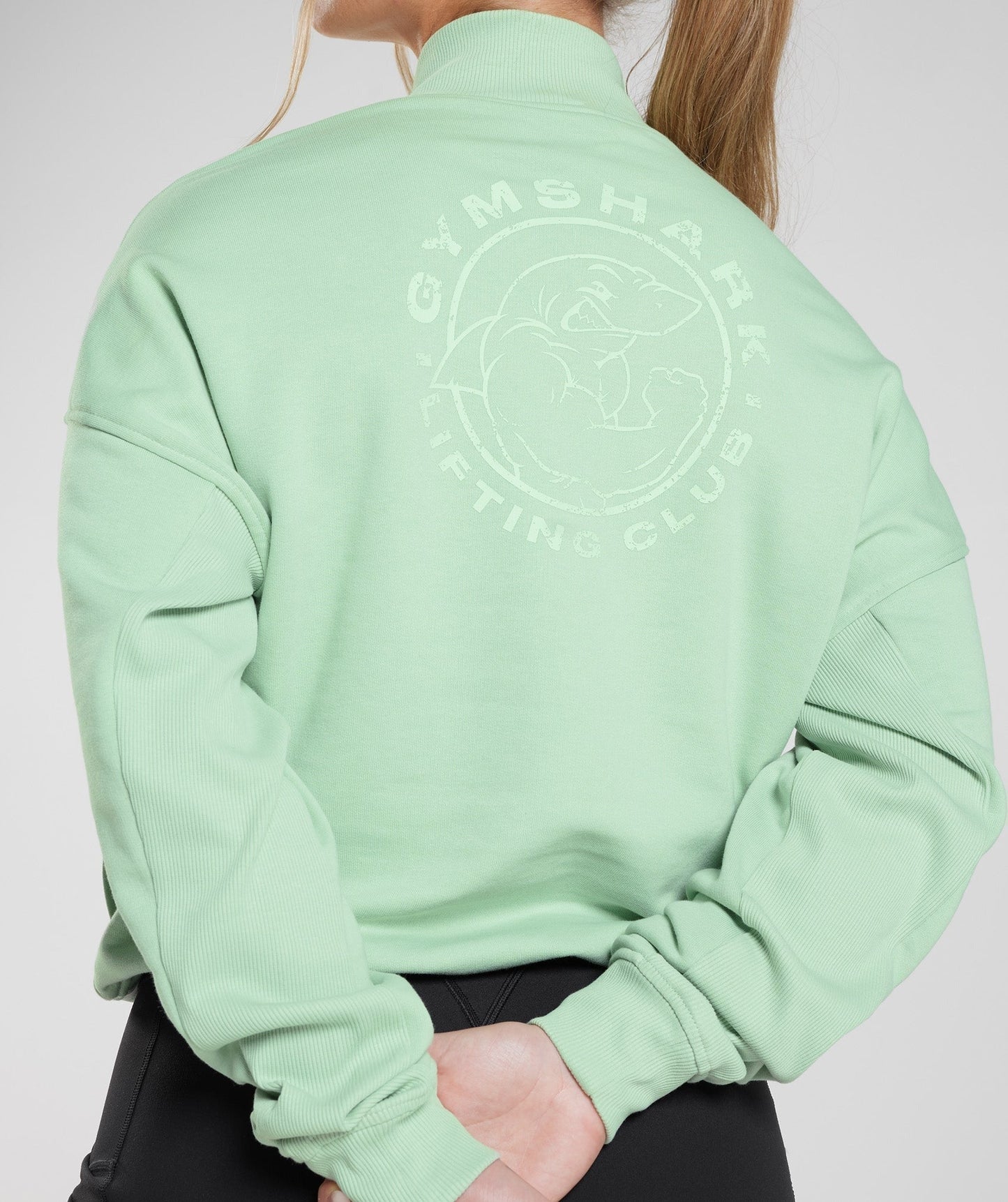 Gymshark Legacy 1/4 Zip Sweatshirt - Mist Green