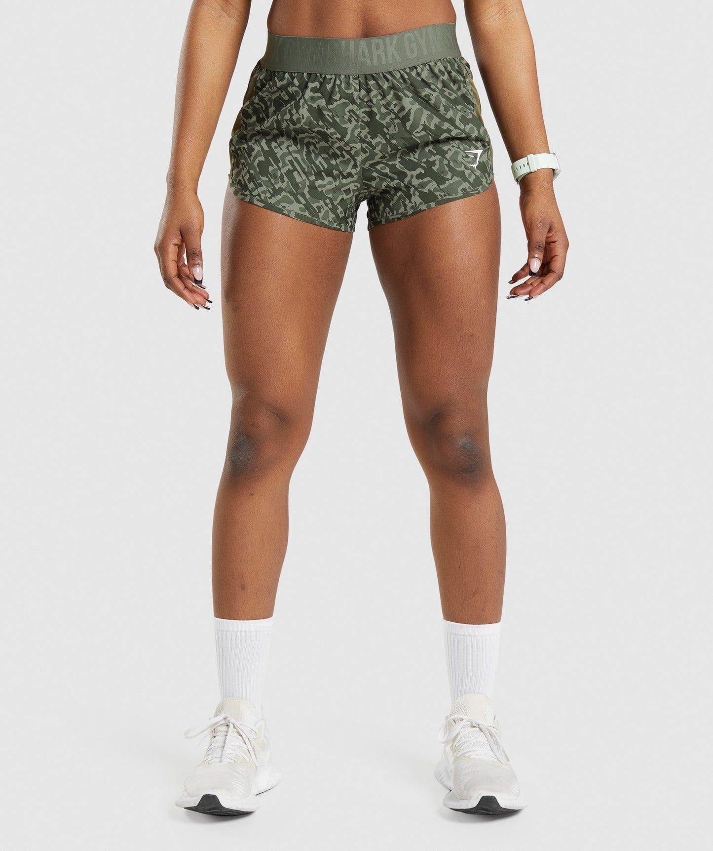 Gymshark Training Loose Fit Shorts - Green Print