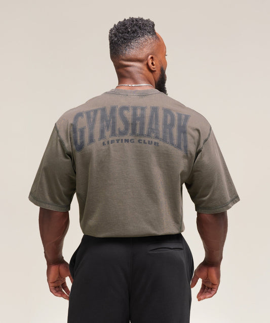 Gymshark Heritage Washed T-Shirt - Strength Green