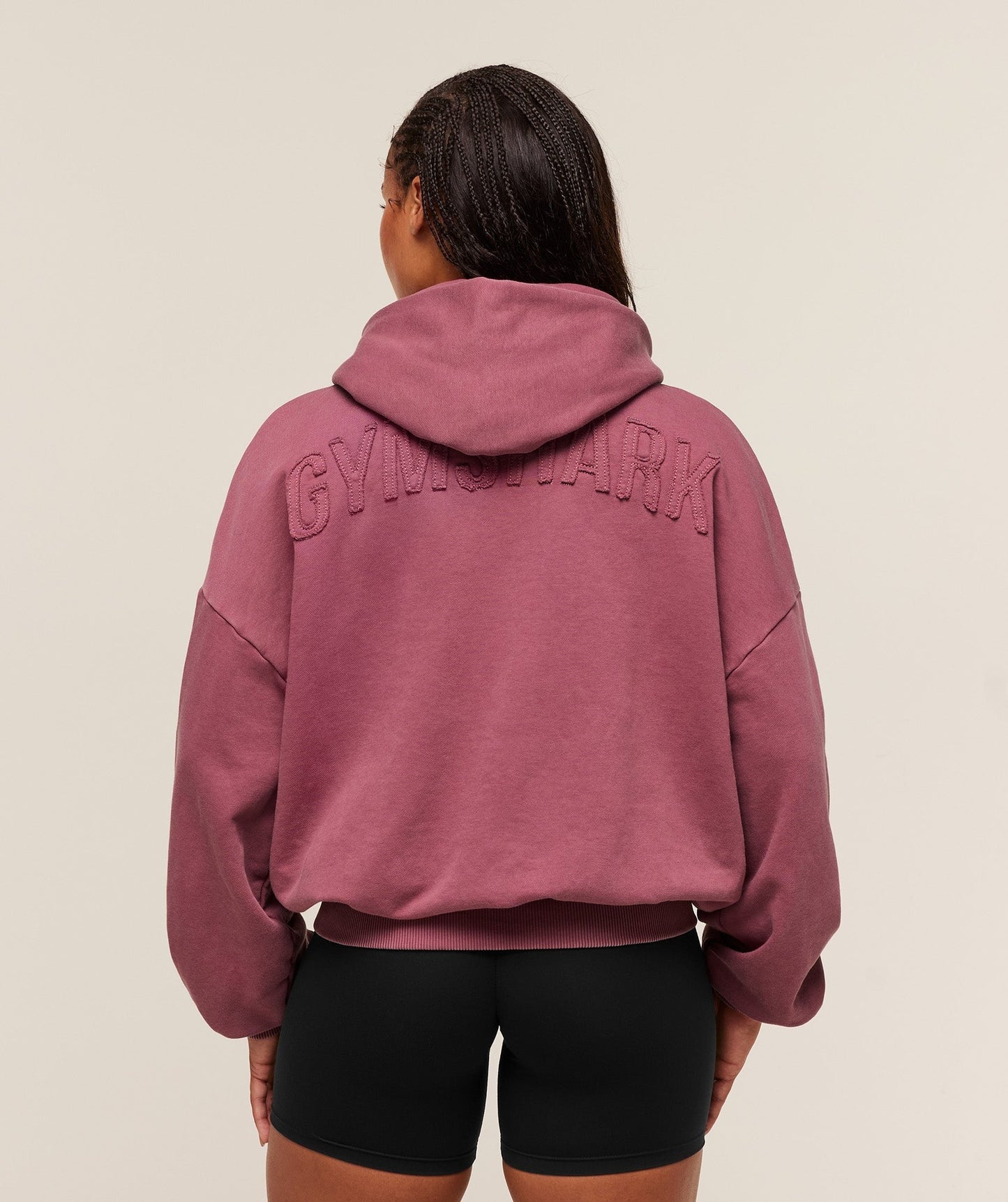 Gymshark Power Washed Oversized Hoodie - Reset Pink/Acid Wash
