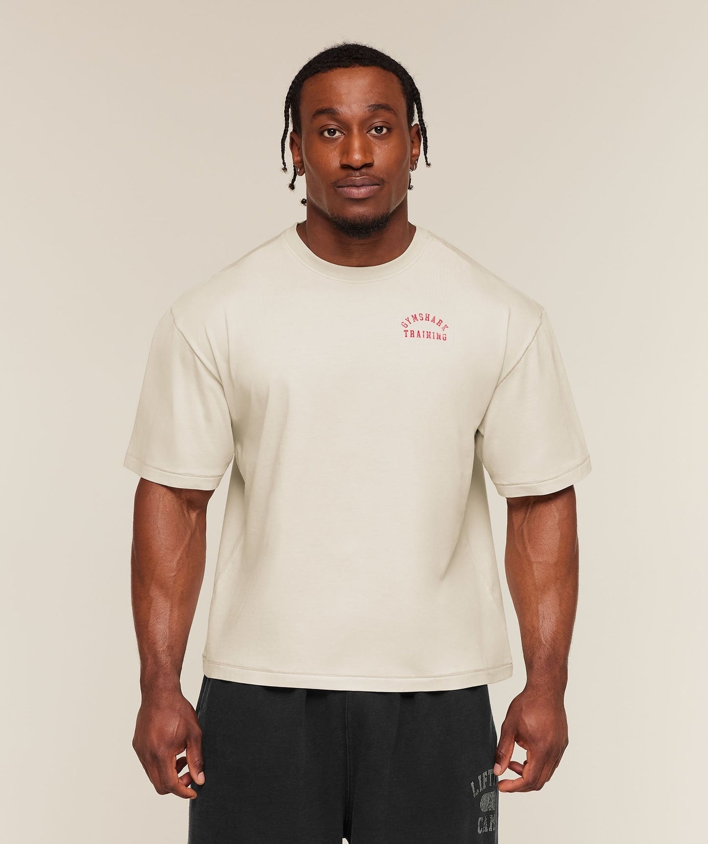 Gymshark Retro Collegiate T-Shirt - Tinted White