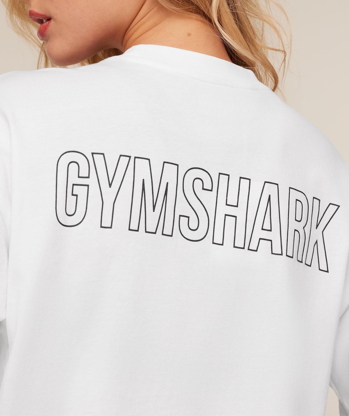 Gymshark Trace Graphic Oversized T-Shirt - White