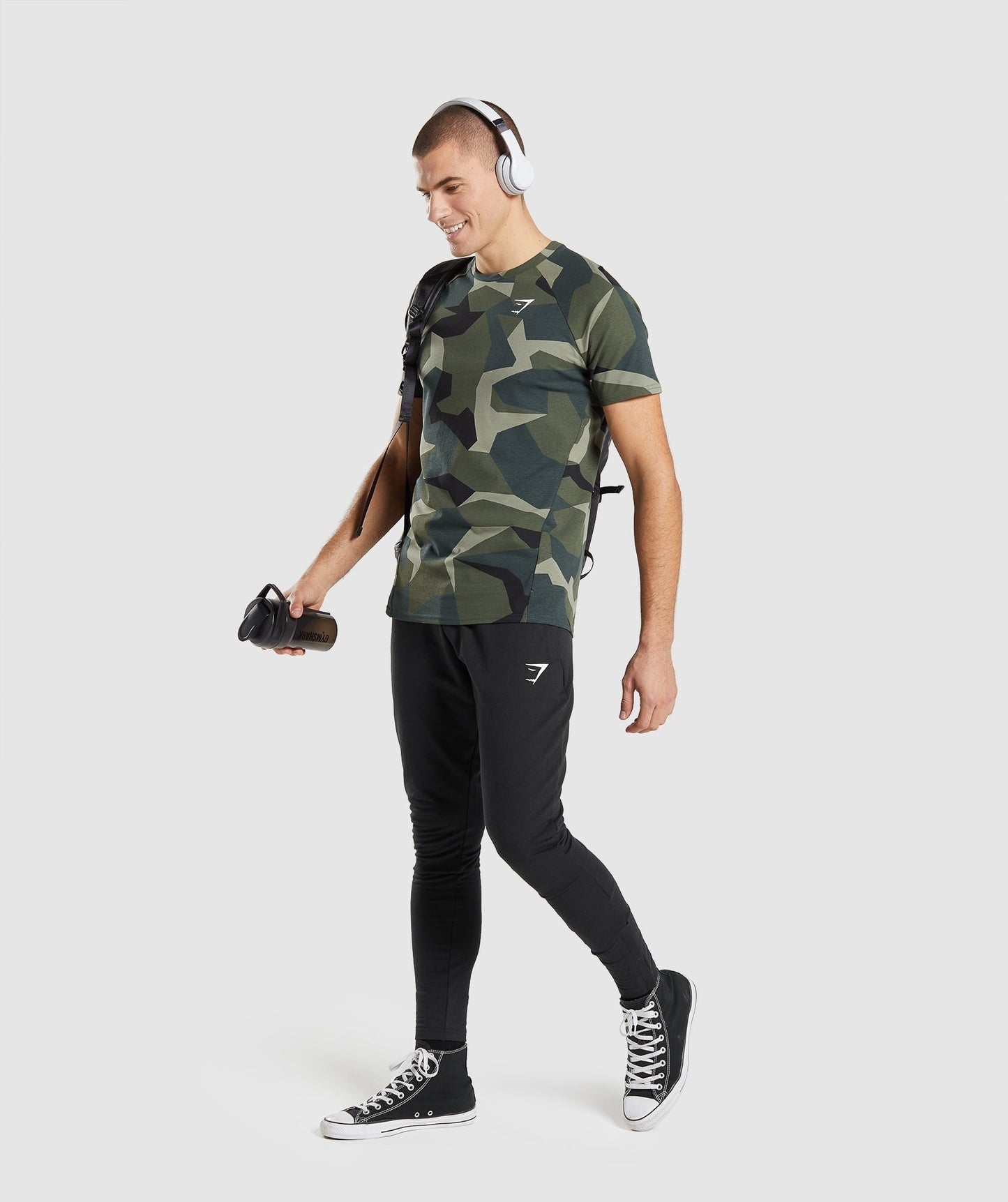 Gymshark Critical T-Shirt - Green Print