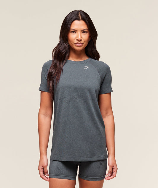 Gymshark Vital Seamless 2.0 Light T-Shirt - Strong Grey/ Marl