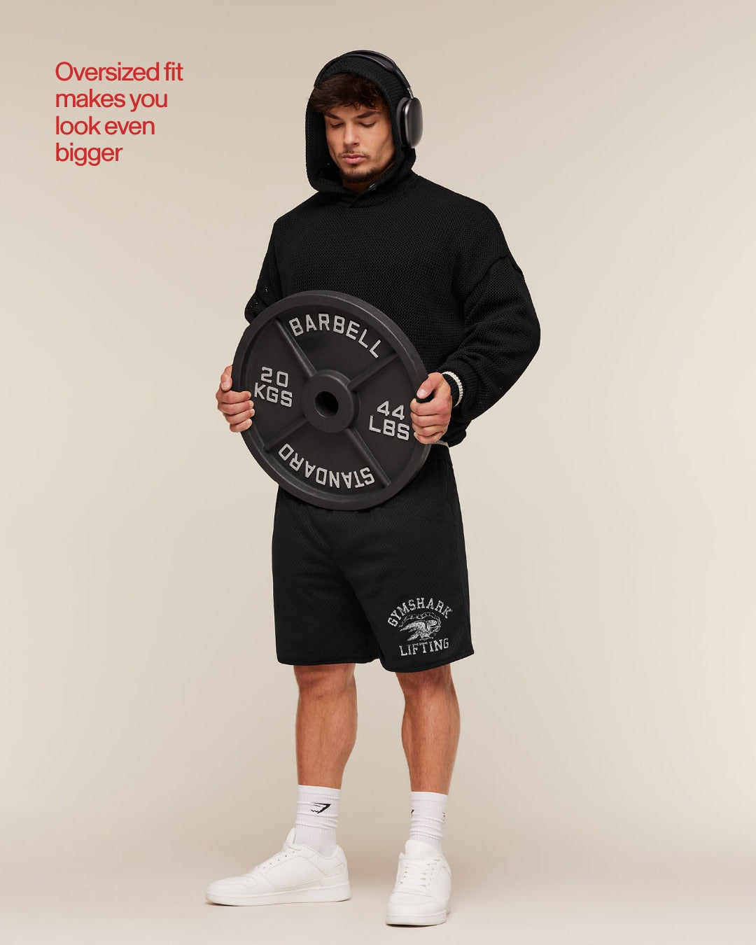Gymshark Collective Crochet Style Hoodie - Black