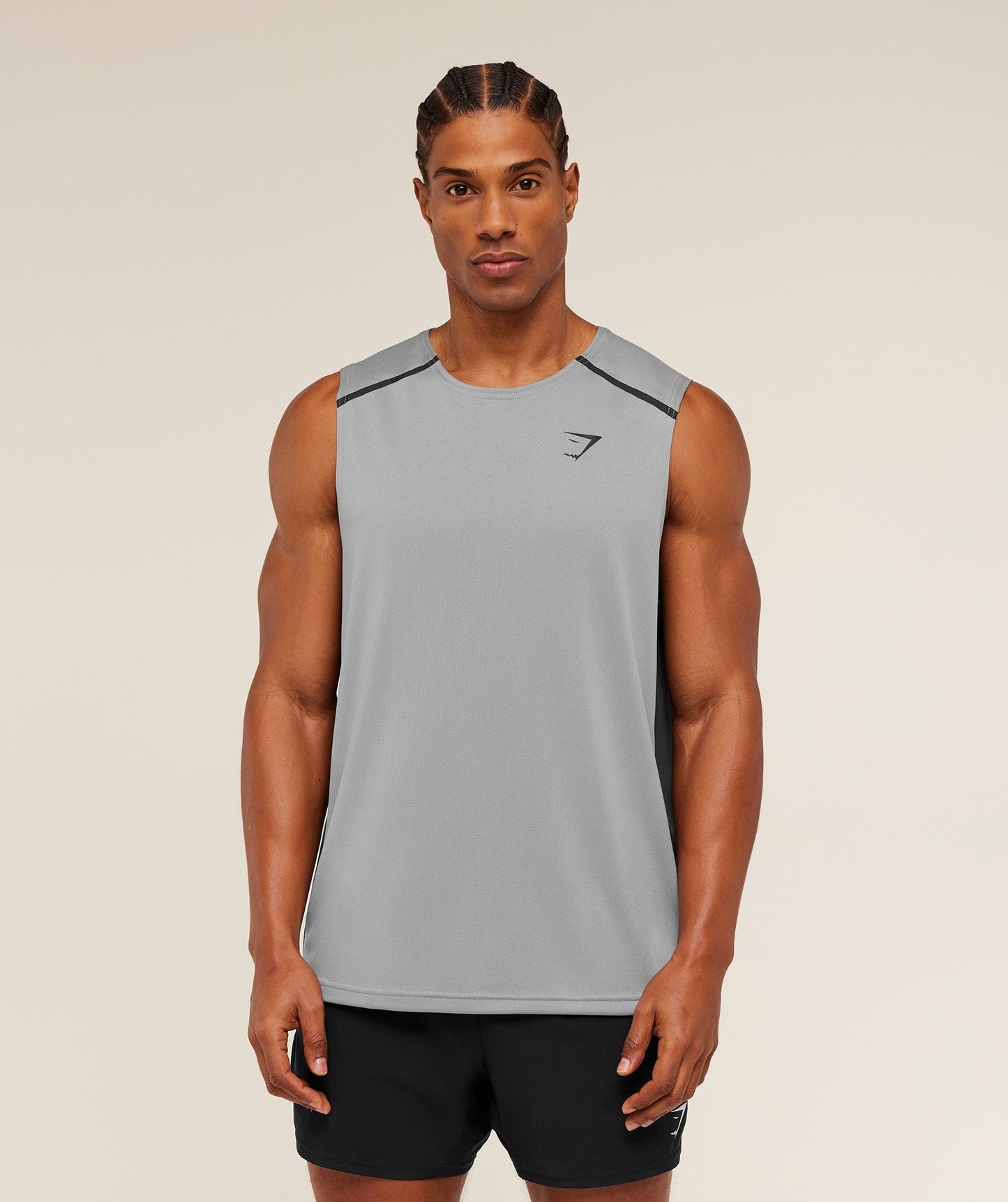 Gymshark Arrival Contrast Tank - Smokey Grey / Grey