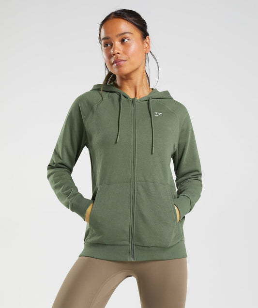 Gymshark Training Zip Hoodie - Core Olive