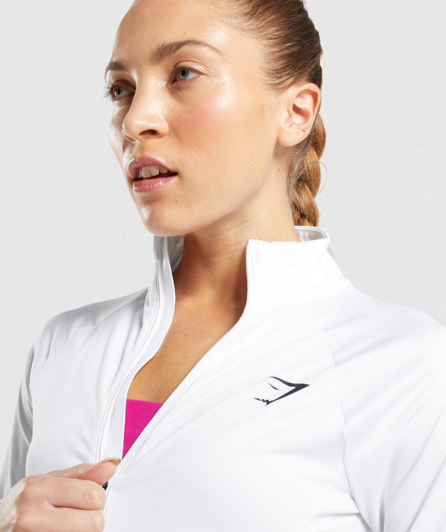 Gymshark Training Zip Up Jacket - White