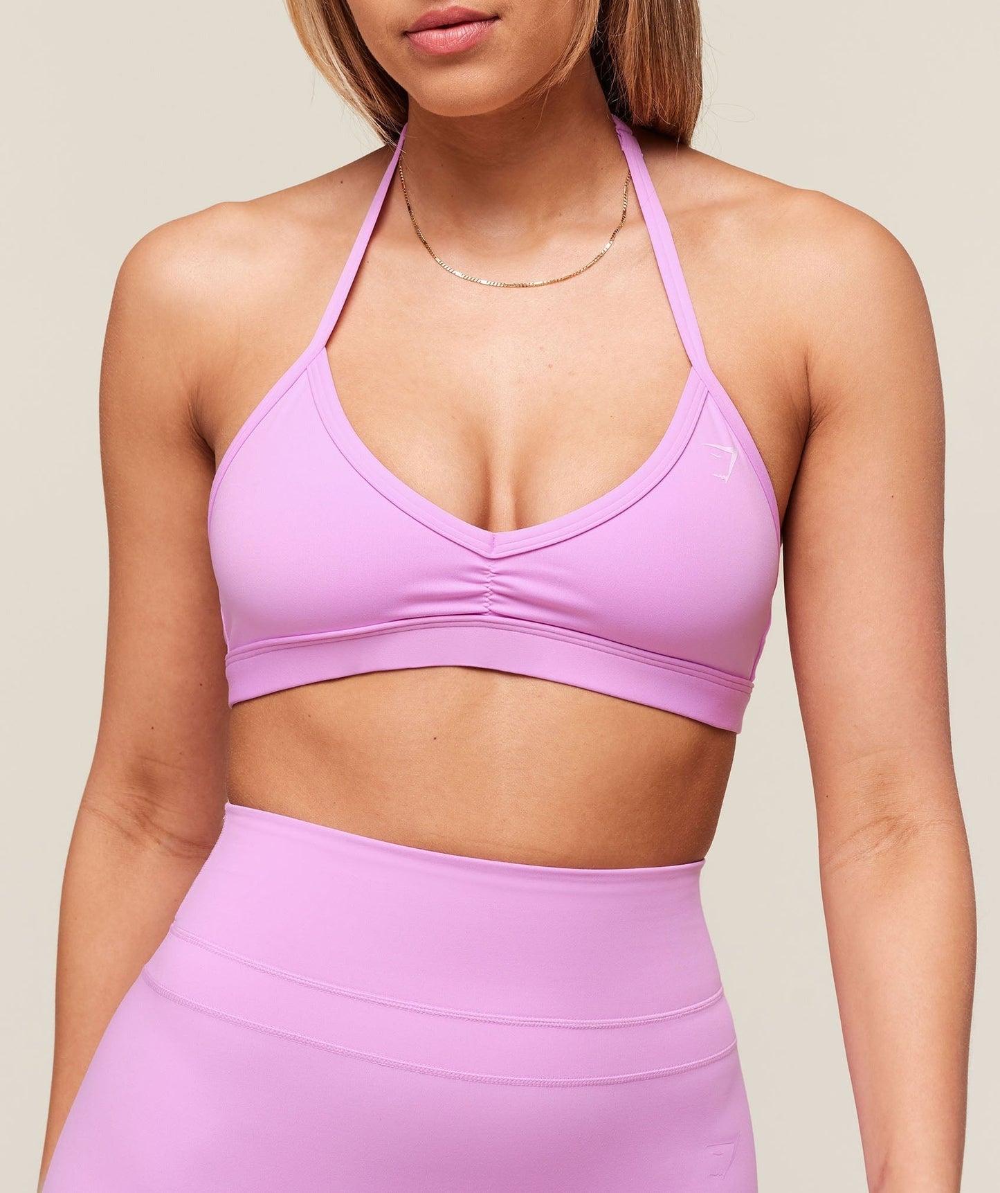 Gymshark Minimal Halterneck Sports Bra - Sour Pink