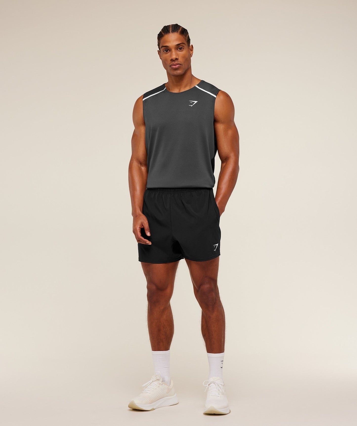 Gymshark Arrival Contrast Tank - Grey/Black