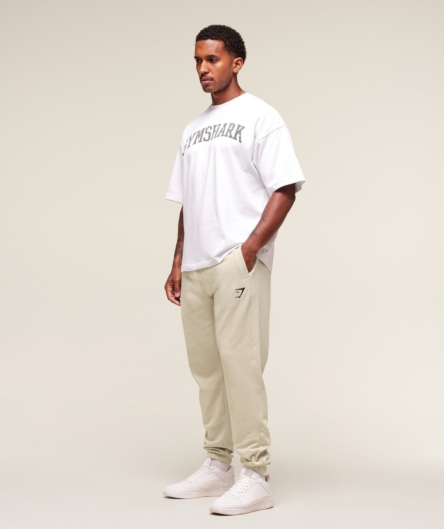 Gymshark Essential Oversized Joggers - Pebble Grey