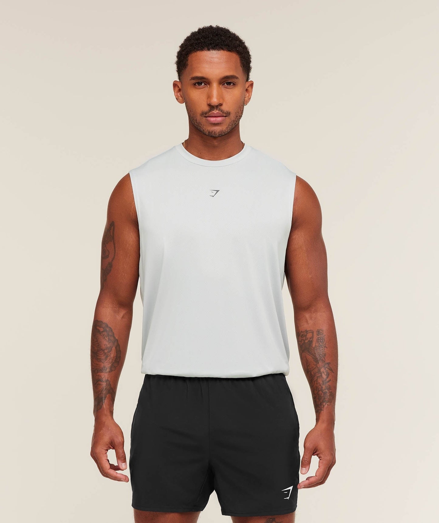 Gymshark Hybrid Graphic Tank - Light Grey