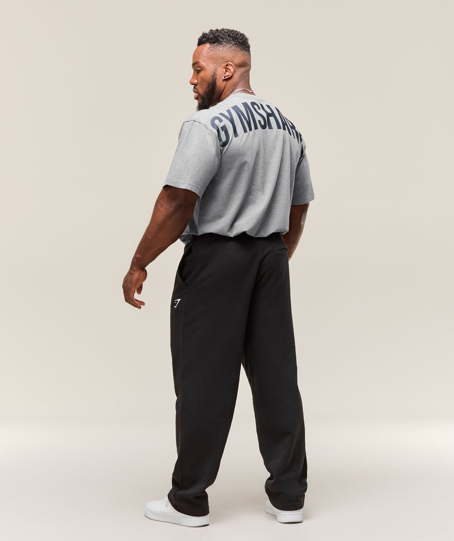 Gymshark Power T-Shirt - Charcoal Core Marl/Heavy Blue