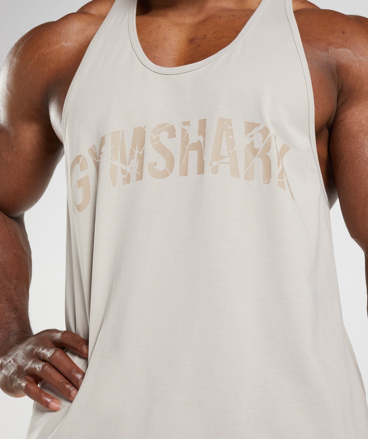 Gymshark Power Stringer - Pebble Grey