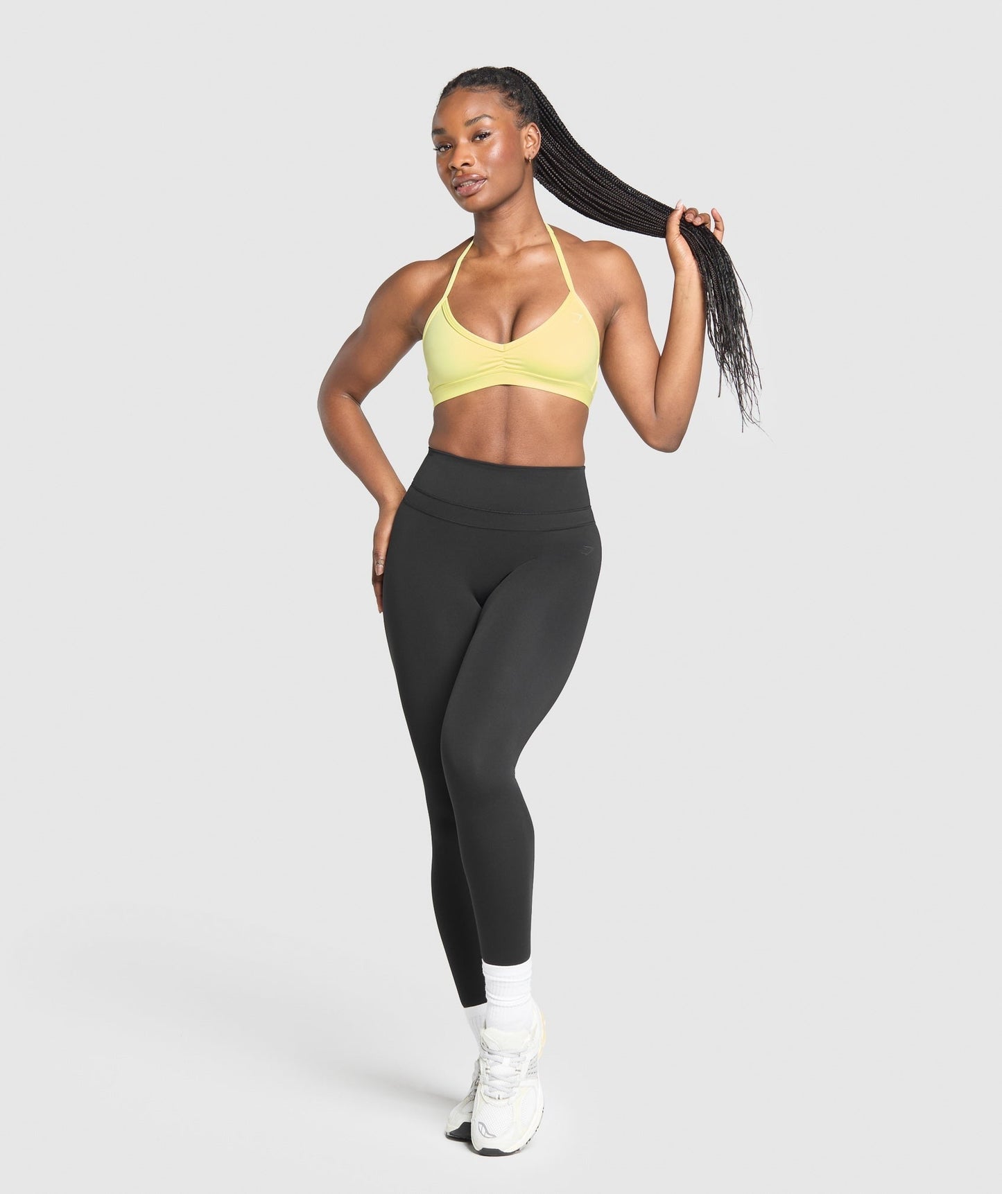Gymshark Minimal Halterneck Sports Bra - Refresh Yellow