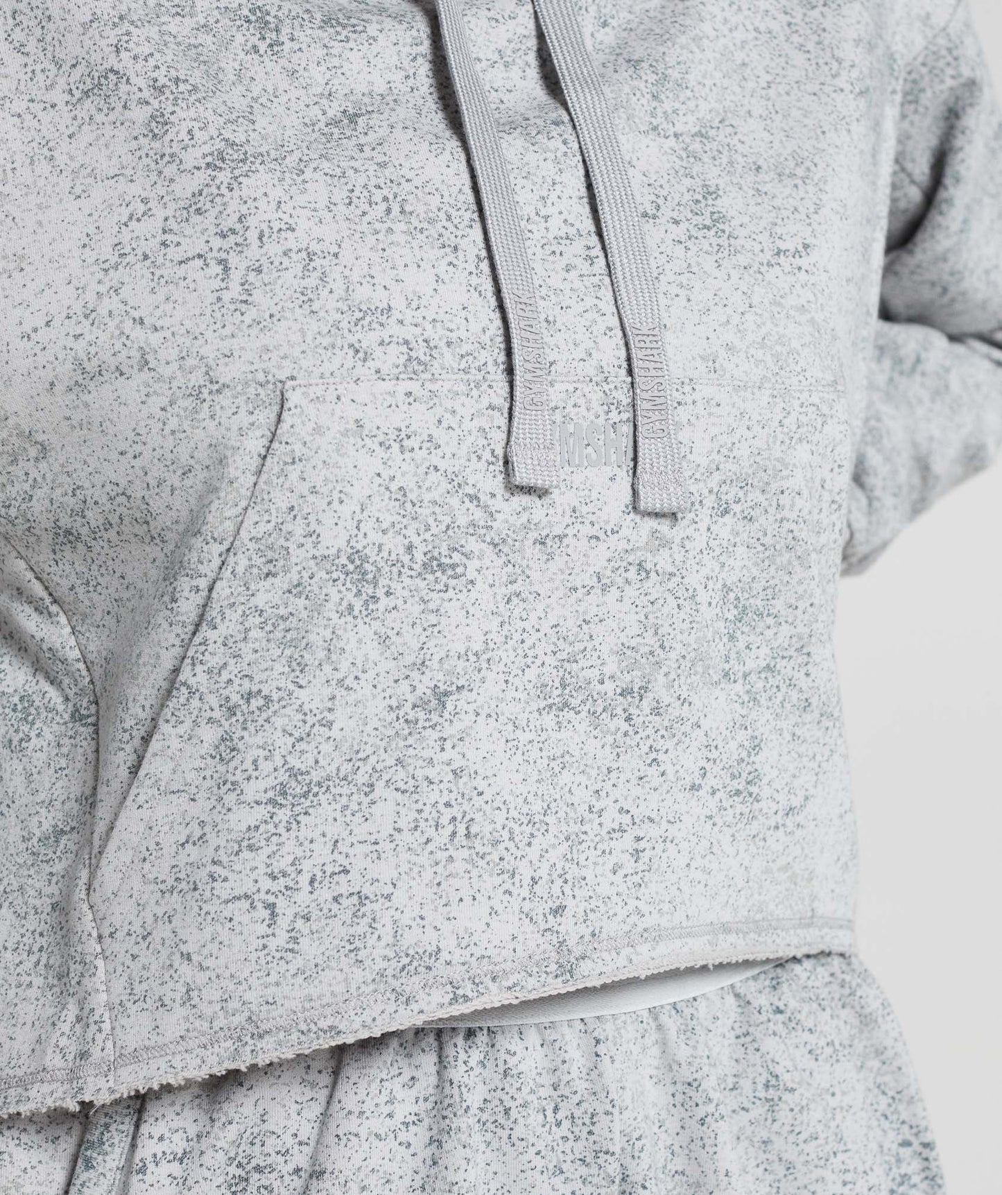 Gymshark Chalk Hoodie - Light Grey Print