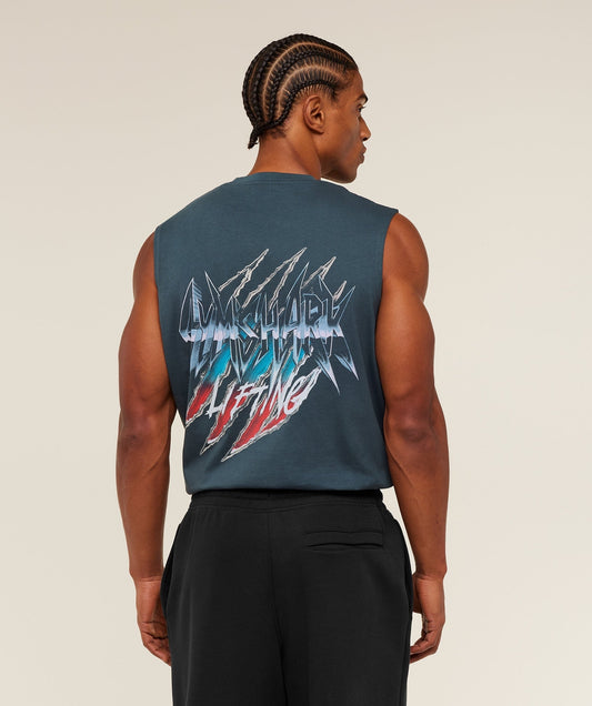 Gymshark Eagle Band Style Graphic Tank - GS Stealth Blue