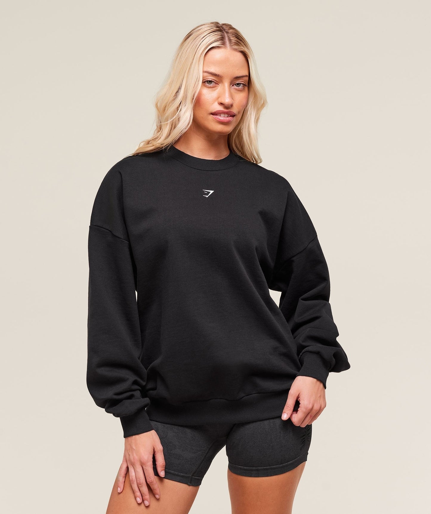 Gymshark Cherry Graphic Oversized Sweatshirt - Black