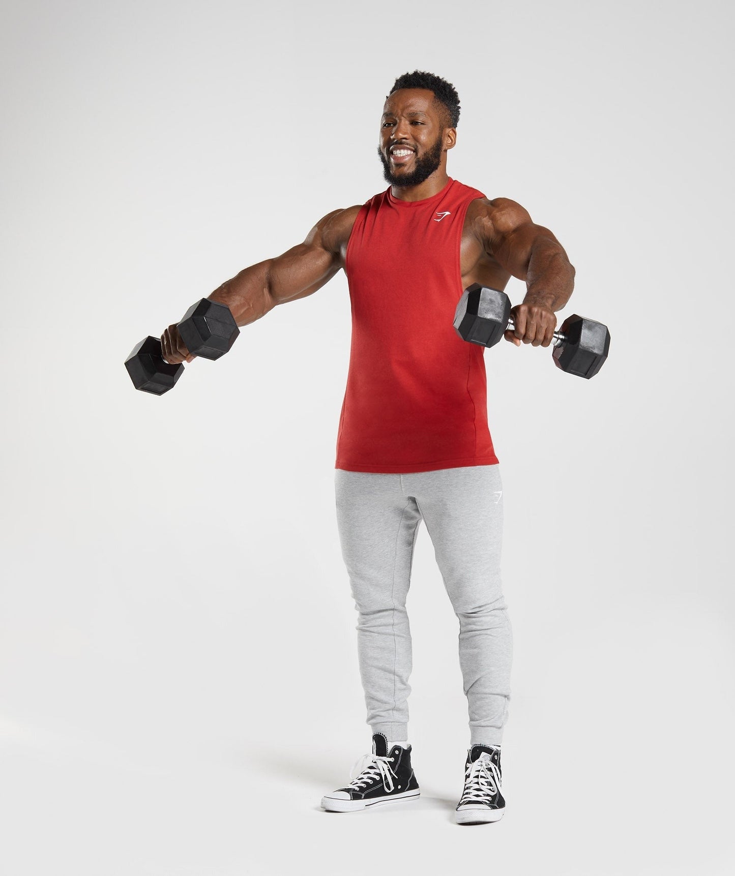 Gymshark React Drop Arm Tank - Salsa Red