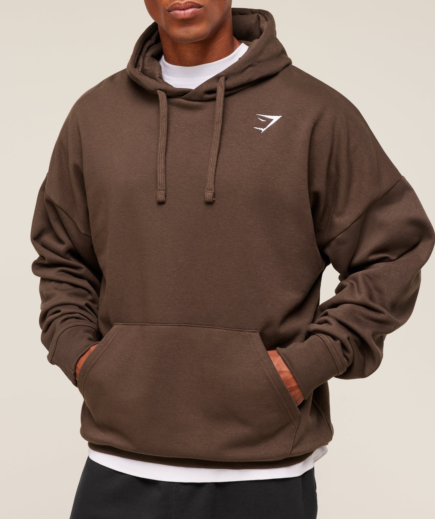 Gymshark Crest Oversized Hoodie - Archive Brown