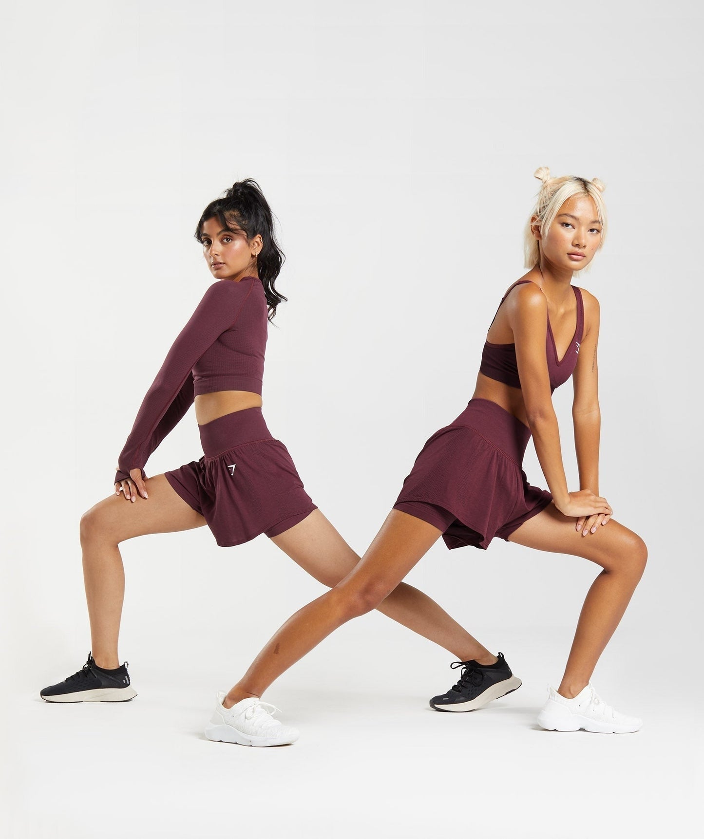Gymshark Vital 2-in-1 Shorts - Baked Maroon Marl