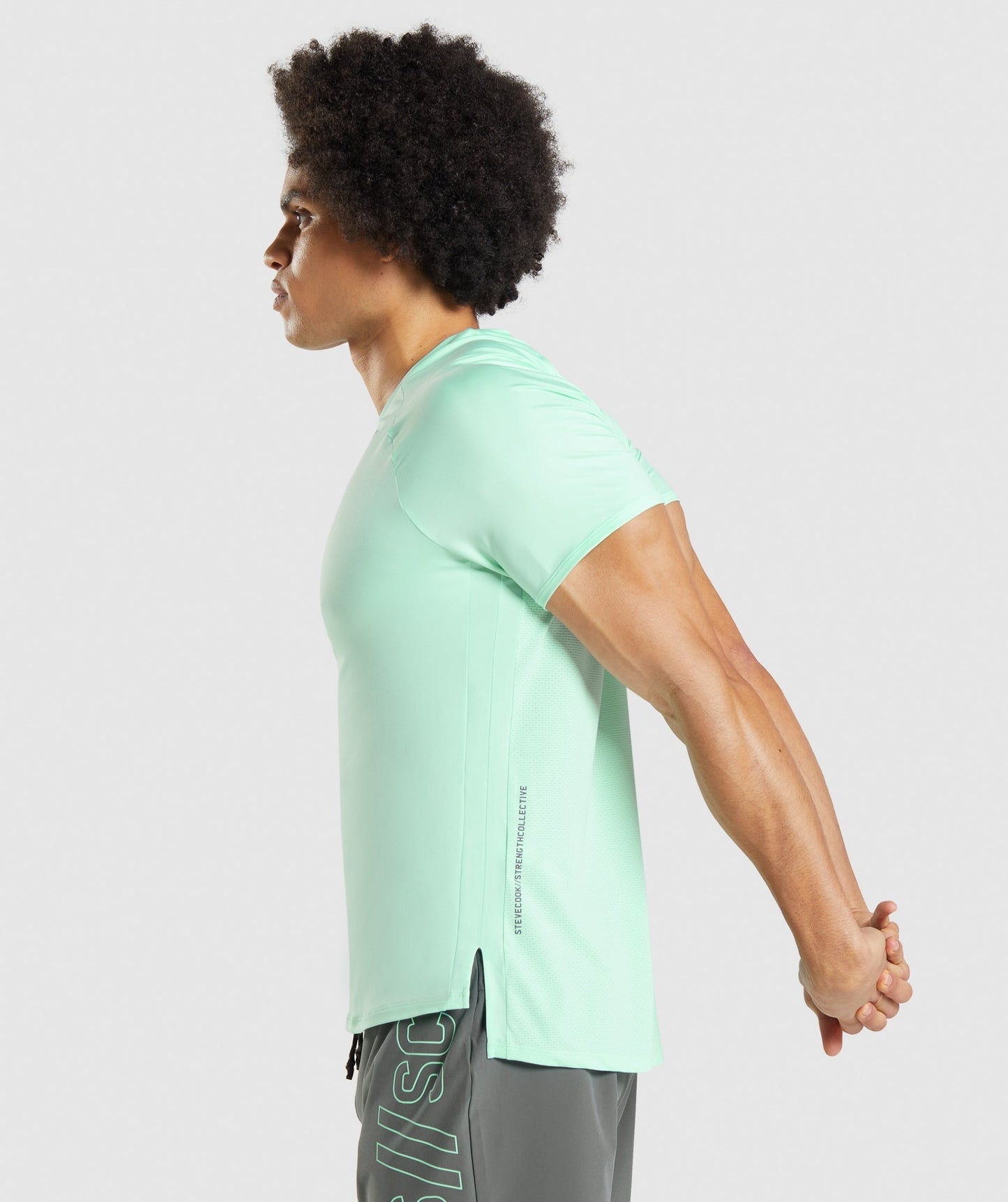 Gymshark //Steve Cook T-Shirt - Turbo Blue