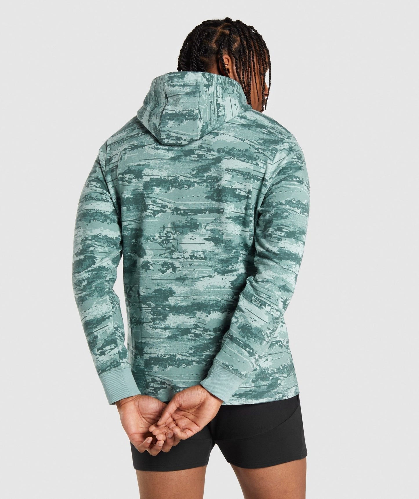 Gymshark Chalk Hoodie - Light Green Print