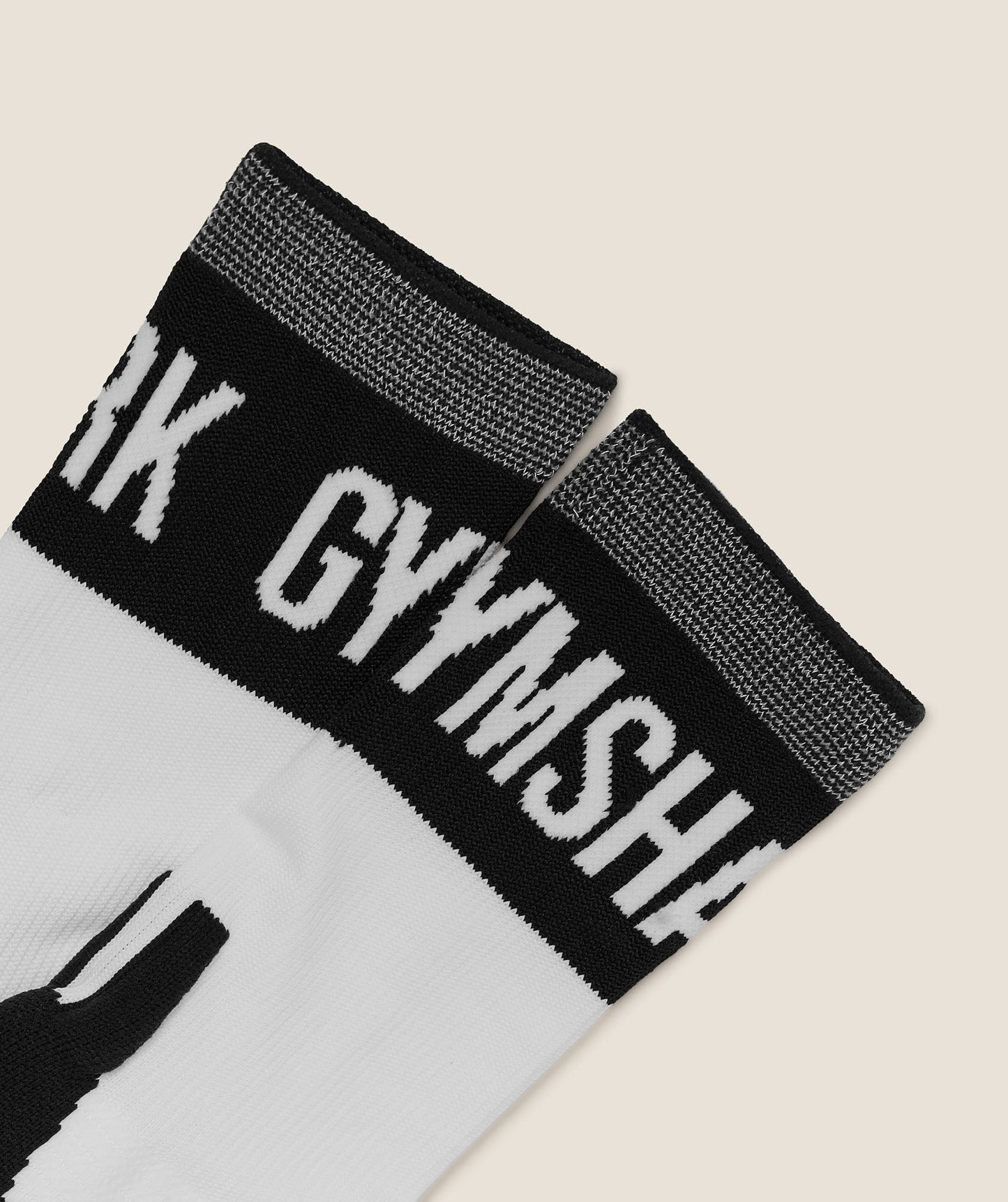 Gymshark Hybrid Training Grip Socks Single - White/Black