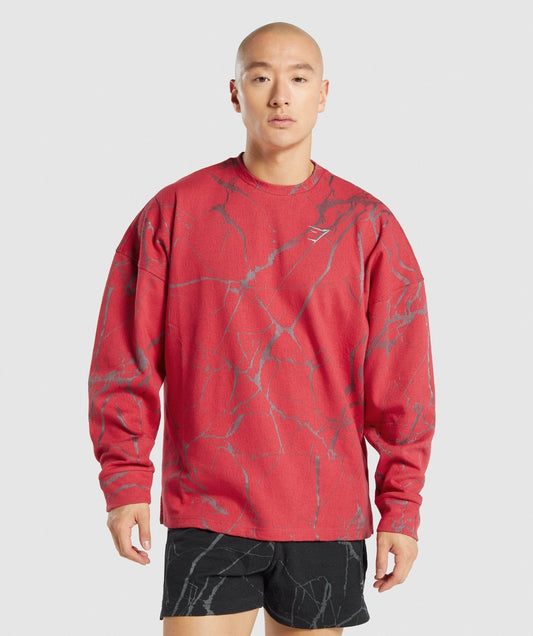 Gymshark Power Crew - Red Print
