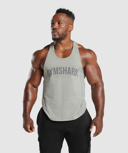 Gymshark Power Washed Stringer - Smokey Grey
