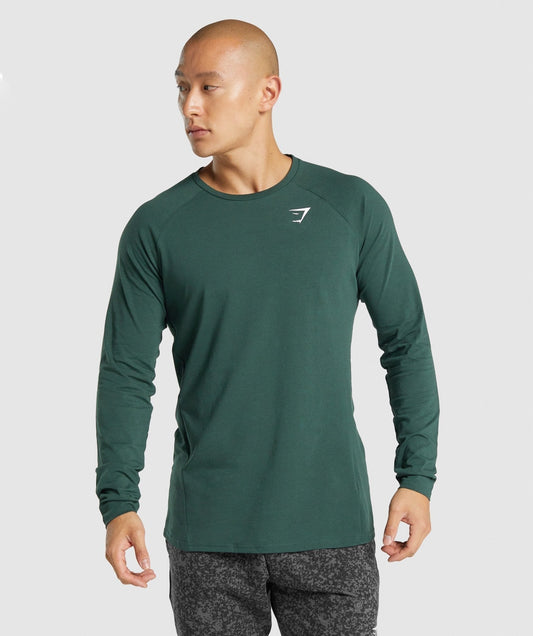 Gymshark Critical 2.0 Long Sleeve T-Shirt - Dark Green