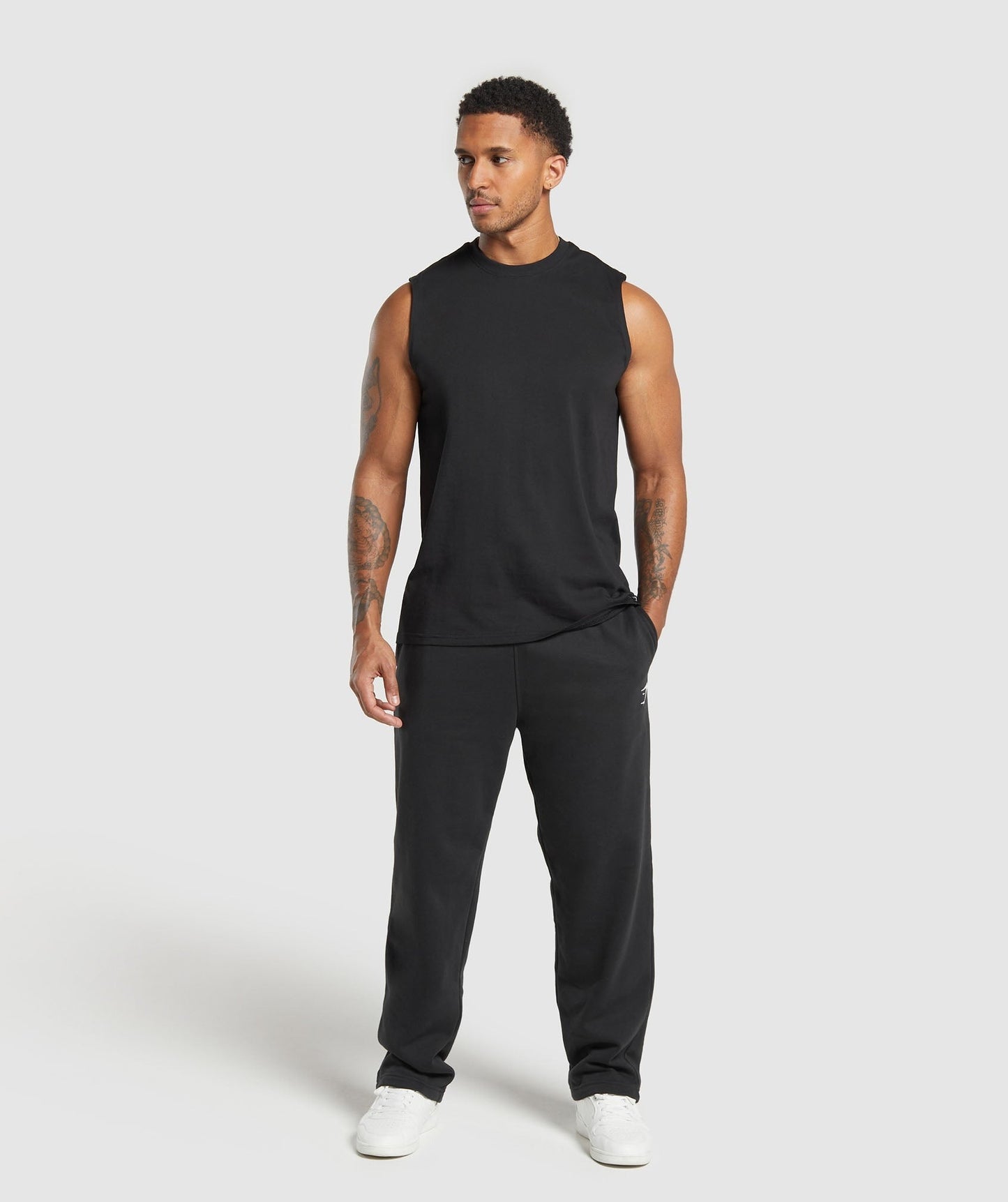 Gymshark Everyday Tank 2 Pack - Black/Light Grey Core Marl