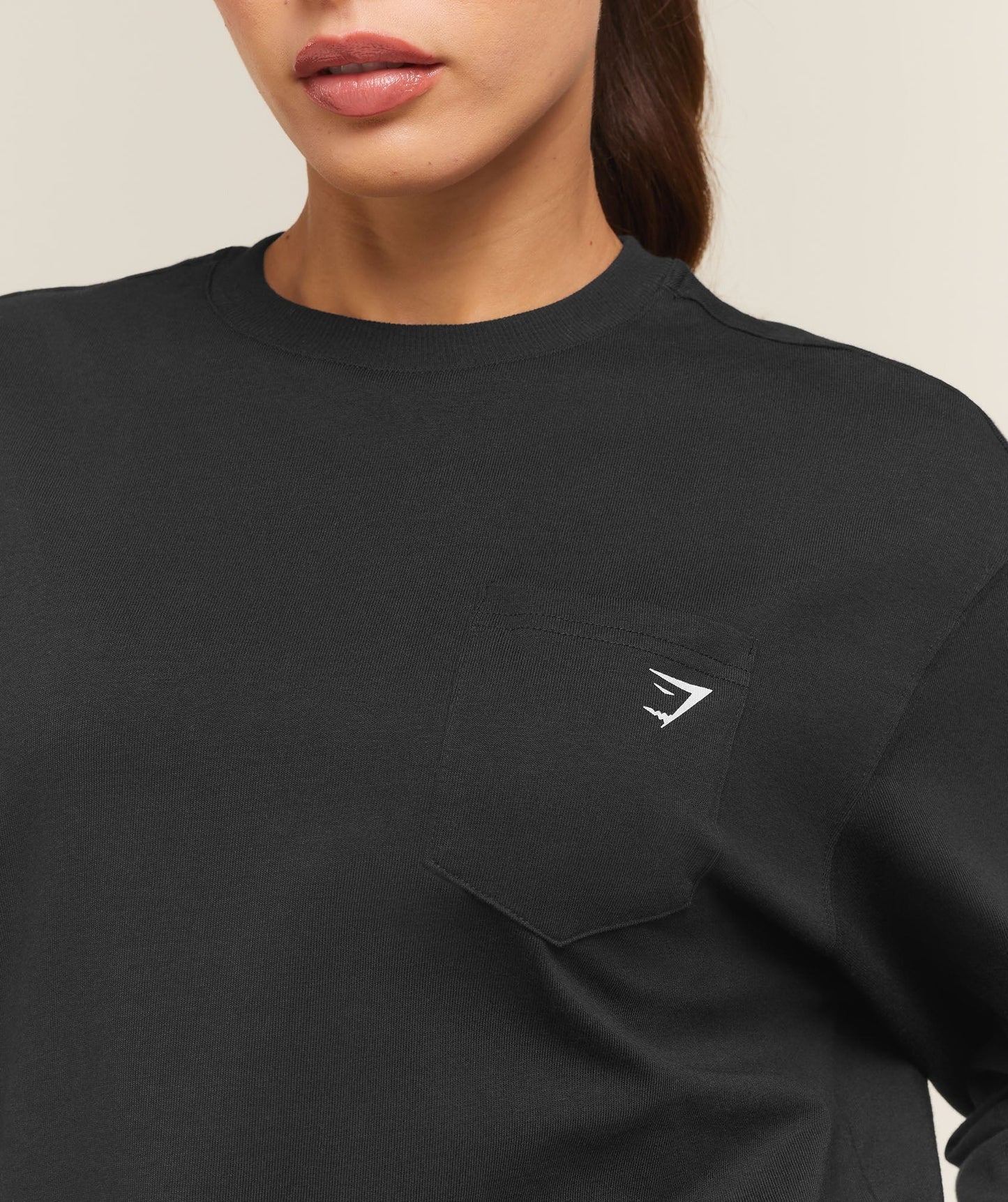 Gymshark Juicy Peach Long Sleeve T-Shirt - Black