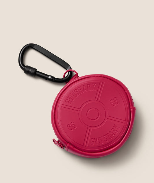 Gymshark Weight Plate Zip Coin Pouch - Build Pink
