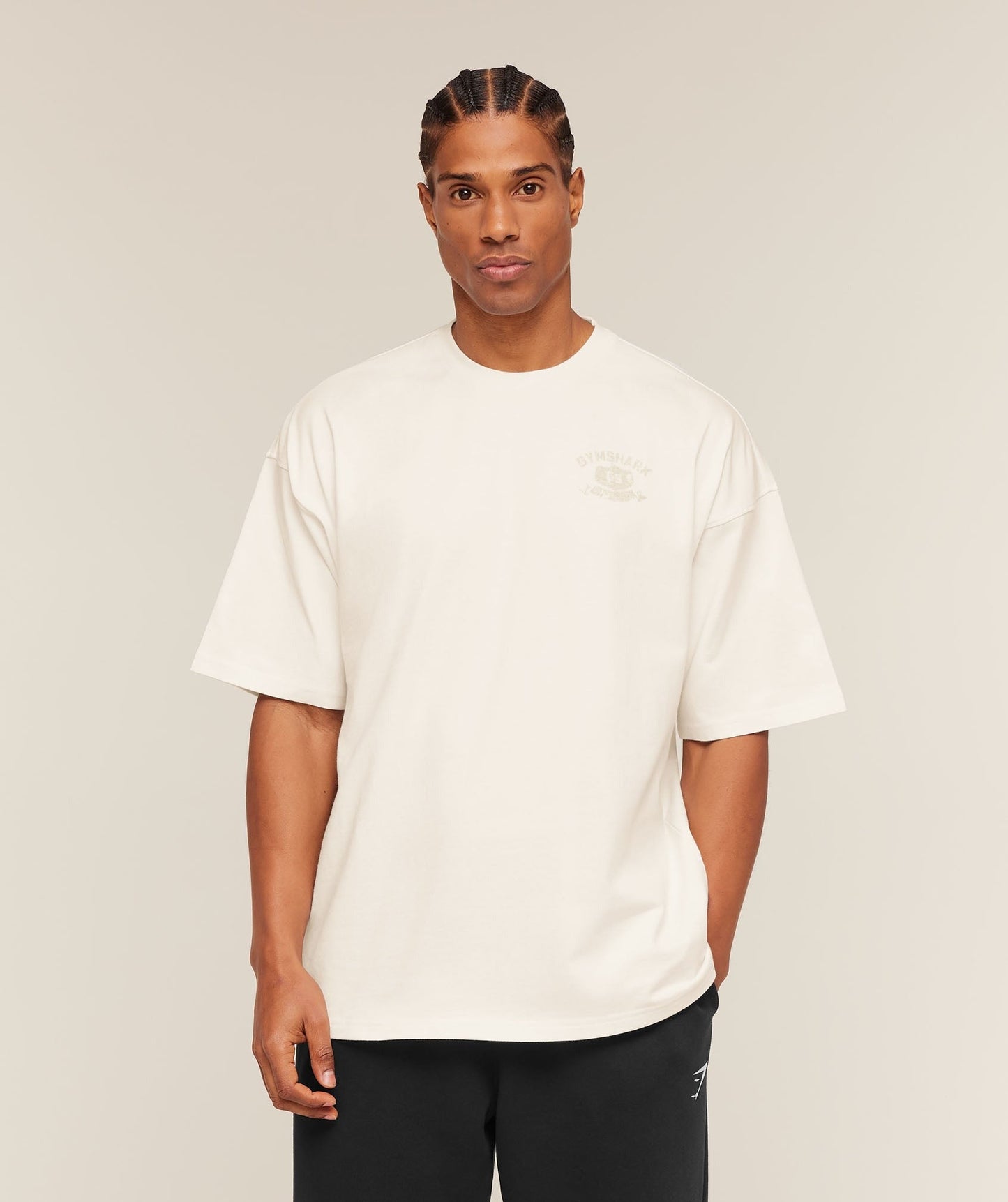 Gymshark Shield Graphic T-Shirt - Soft White