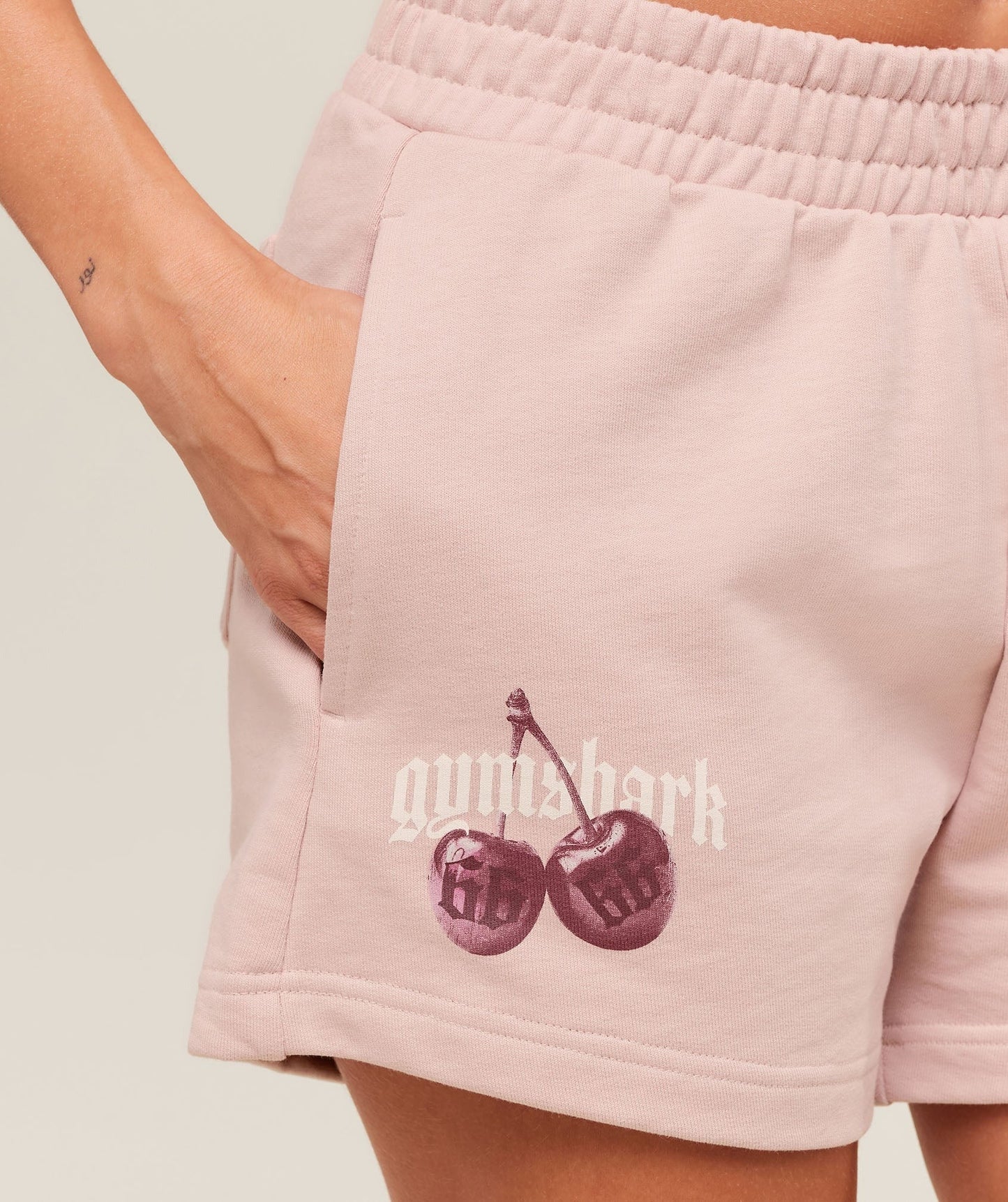 Gymshark Cherry Graphic Shorts - Lift Pink