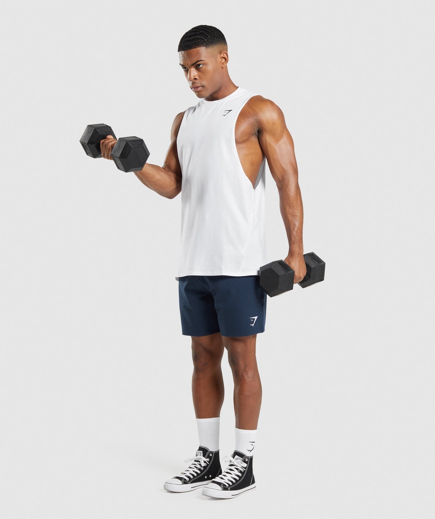 Gymshark Critical 2.0 Drop Arm Tank - White