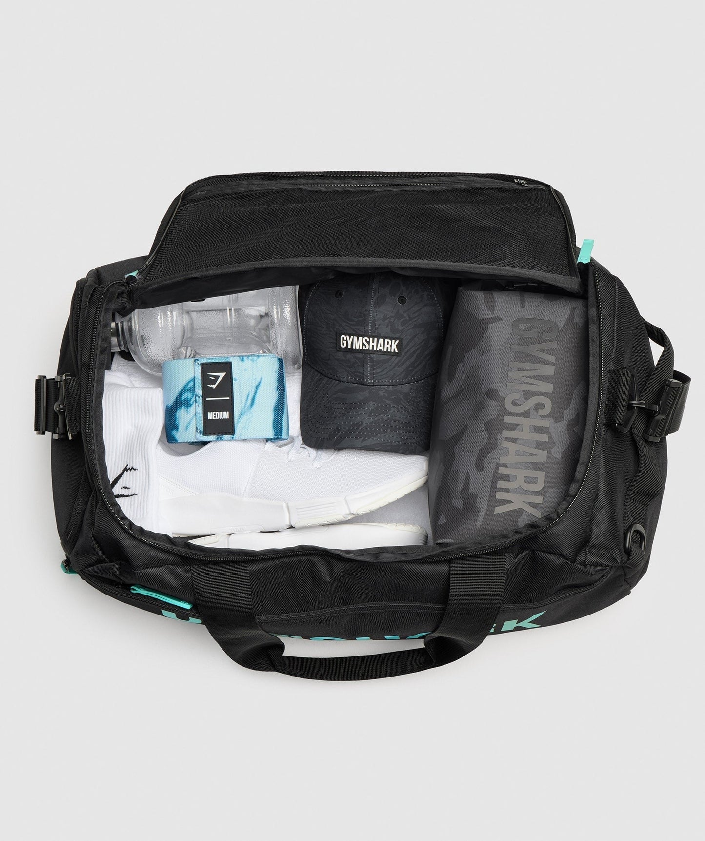 Gymshark Lifting Club Gym Bag - Black/Turquoise