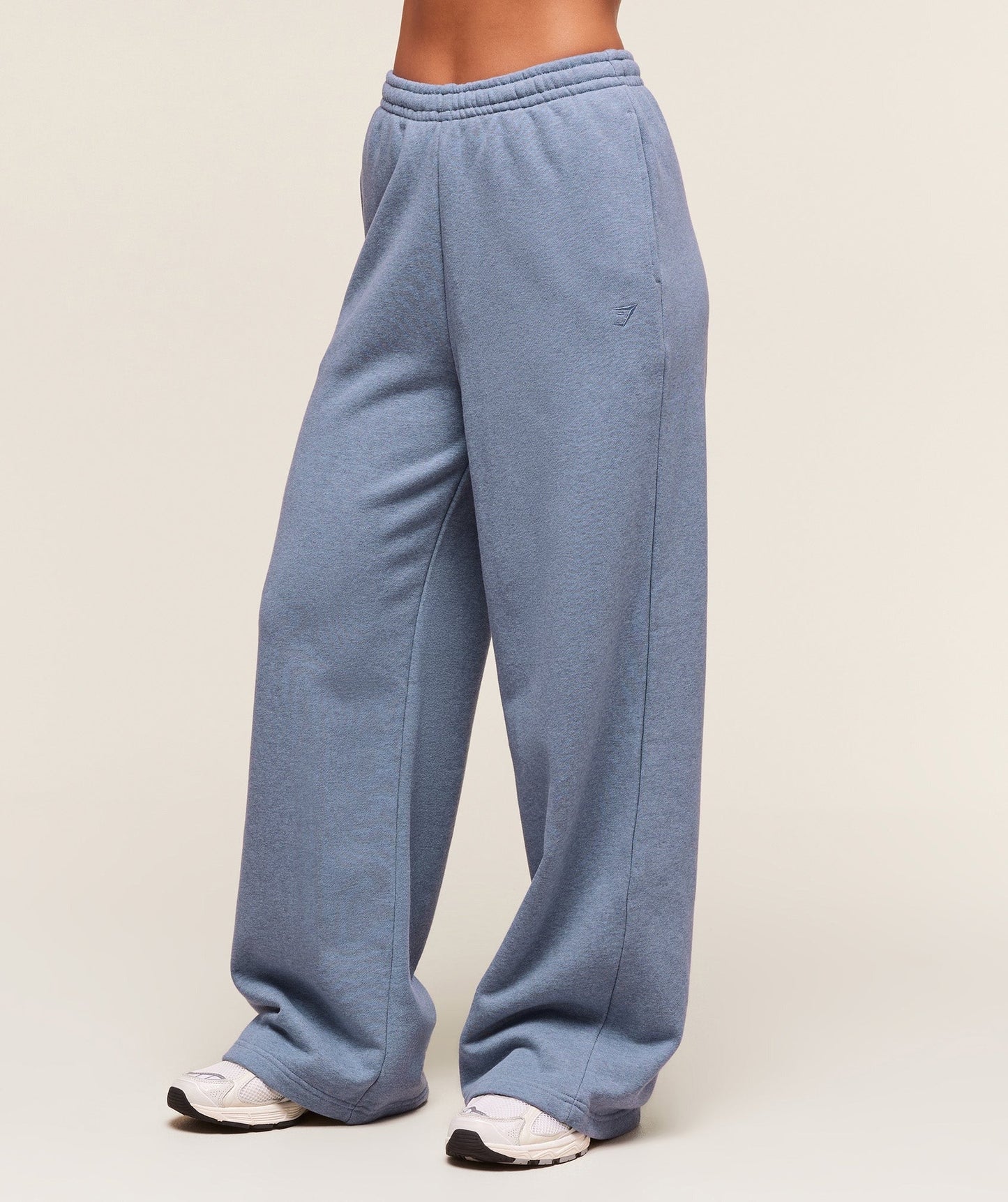 Gymshark Rest Day Sweats 2.0 Wide Leg Joggers - Worn Blue Marl