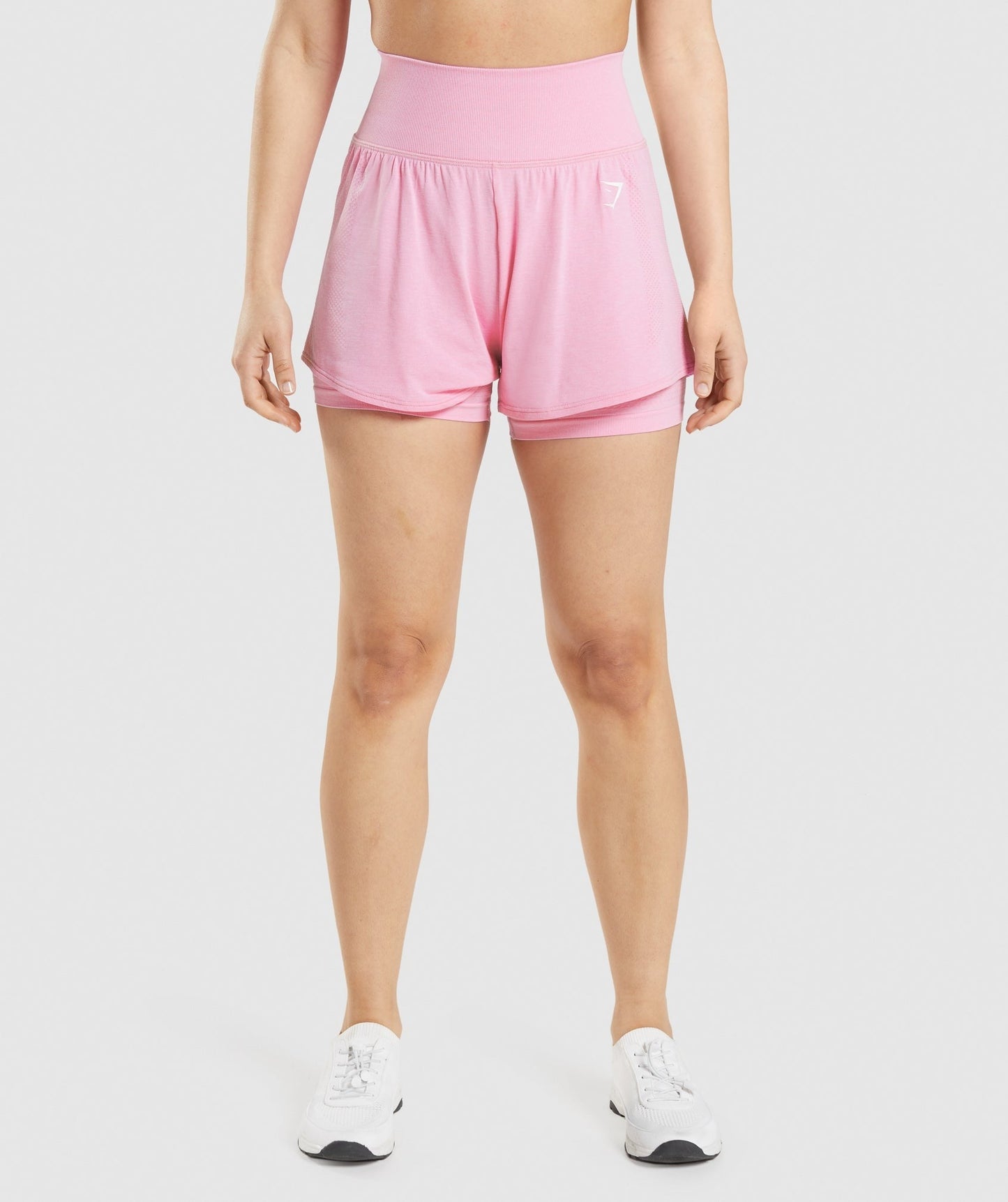 Gymshark Vital 2-in-1 Shorts - Sorbet Pink Marl