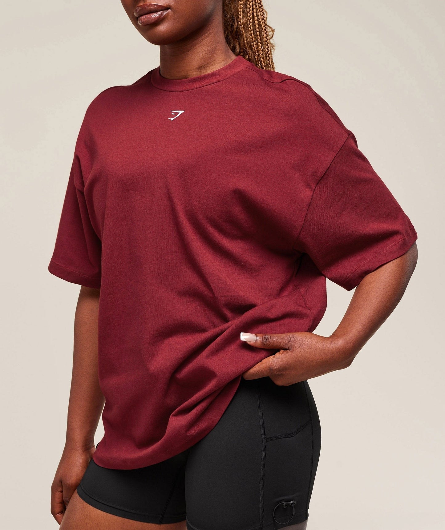 Gymshark Forged By Iron Graphic Oversized T-Shirt - Sets Red
