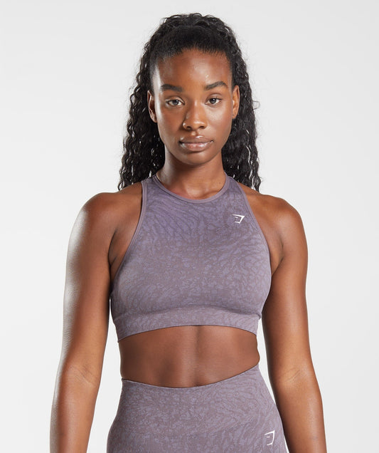 Gymshark Adapt Animal Seamless Sports Bra - Wild | Musk Lilac