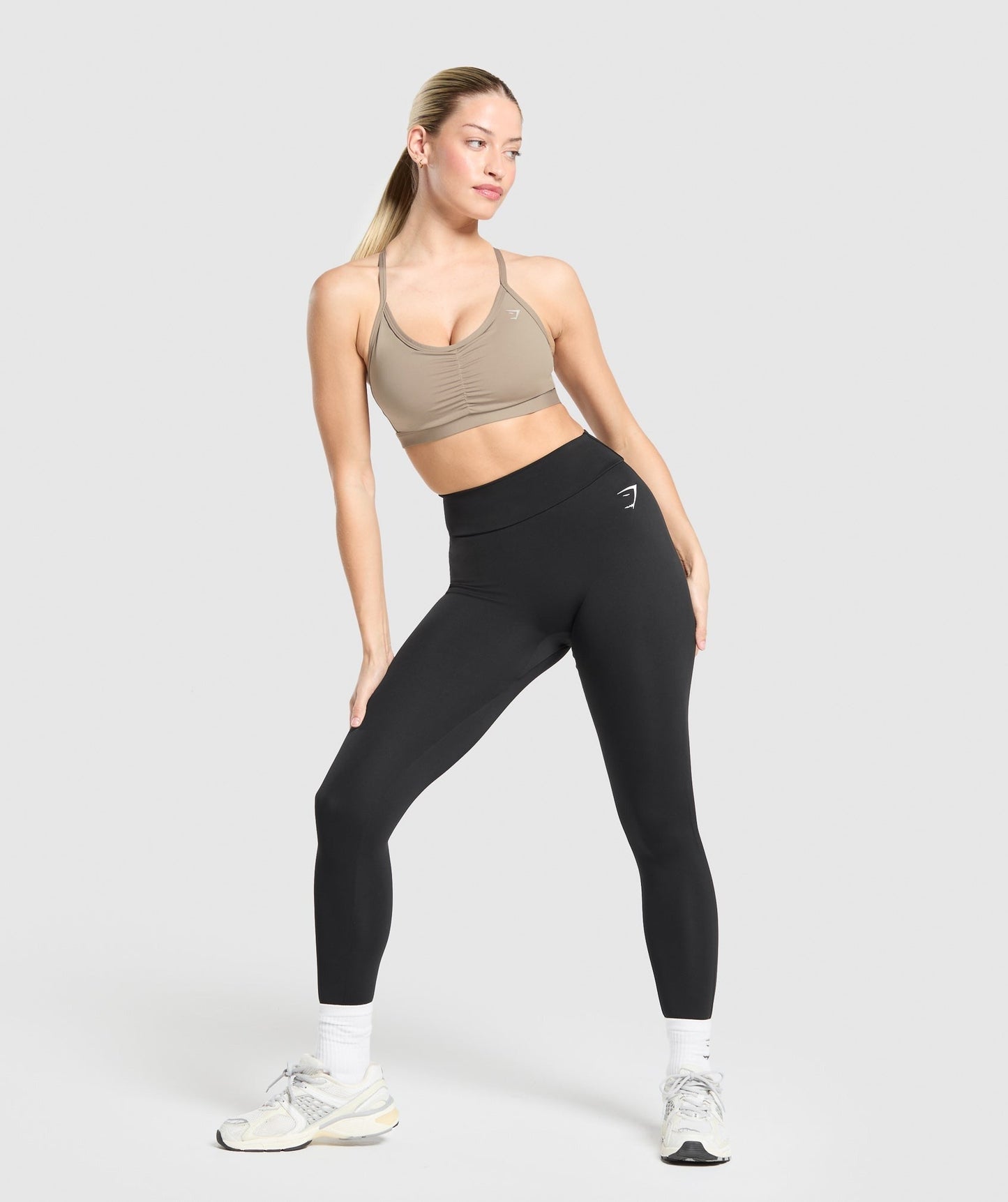 Gymshark Ruched Sports Bra - Lifestyle Brown