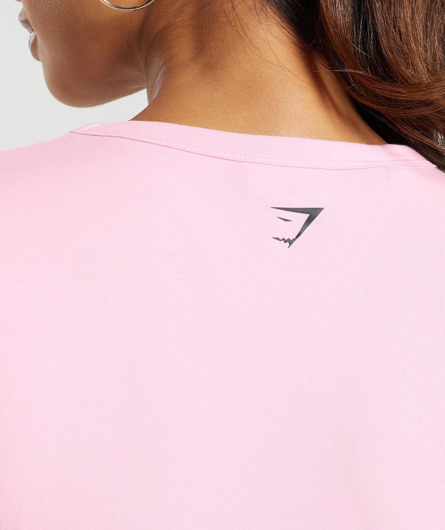 Gymshark Cotton Graphic Crop Top - Dolly Pink