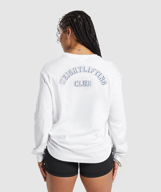 Gymshark Weightlifting Long Sleeve Top - White